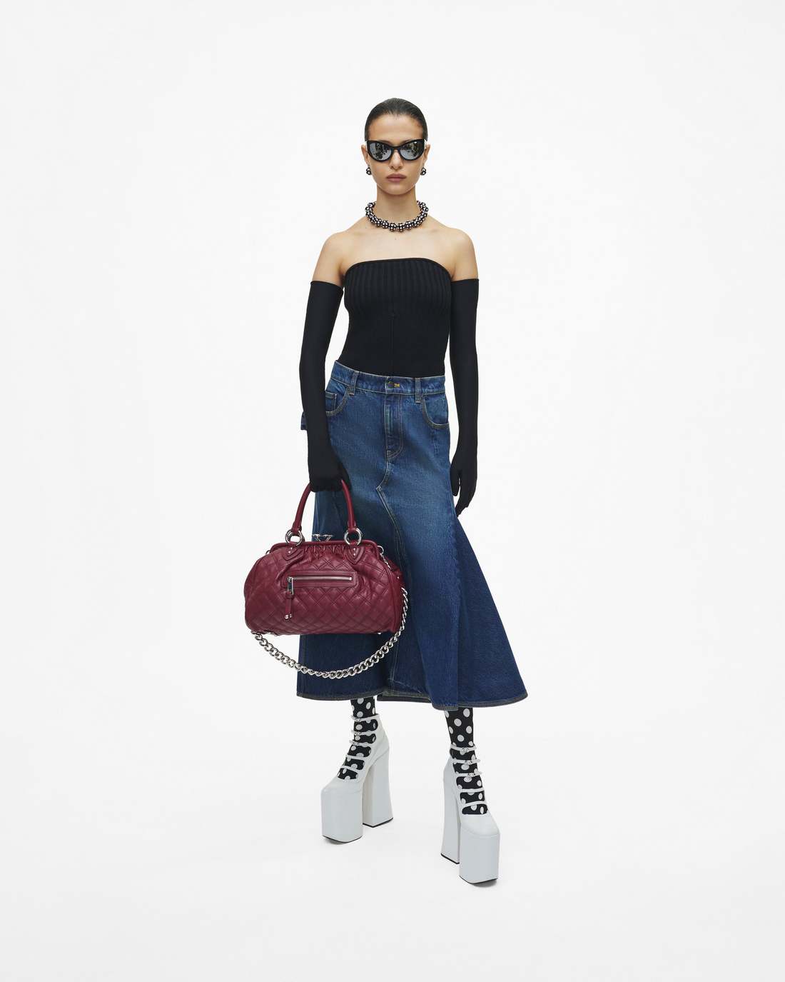 Re-Edition Quilted Leather Stam Bag Cherry Marc Jacobs