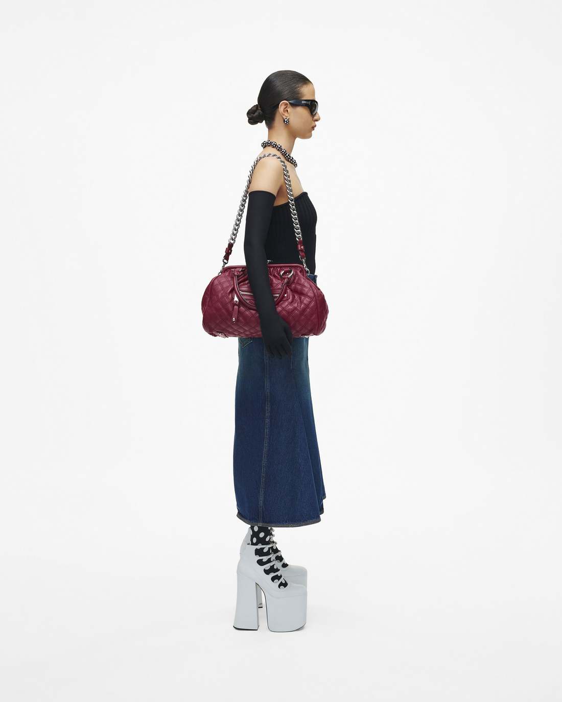 Re-Edition Quilted Leather Stam Bag Cherry Marc Jacobs