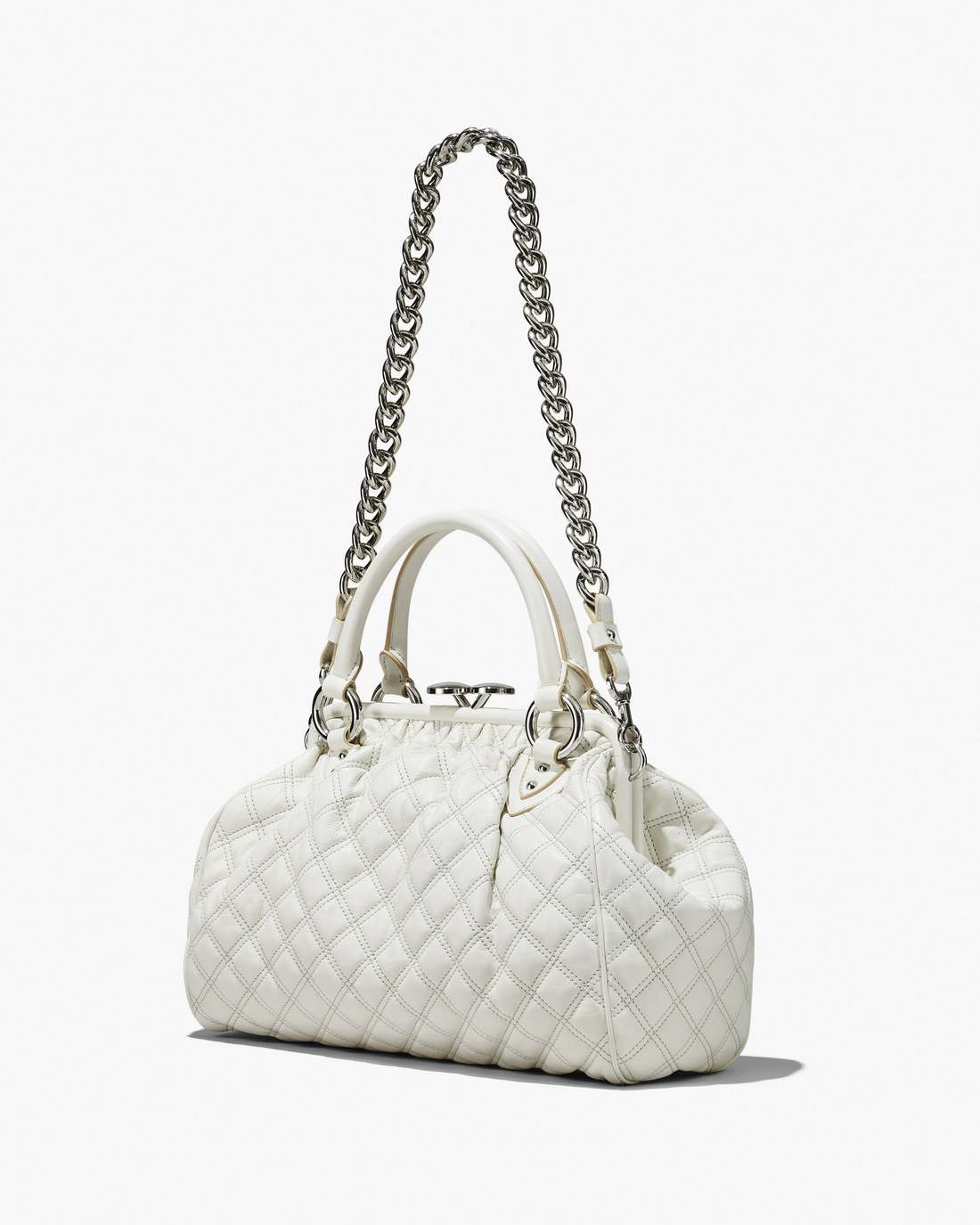 Re-Edition Quilted Leather Stam Bag Cloud White Marc Jacobs