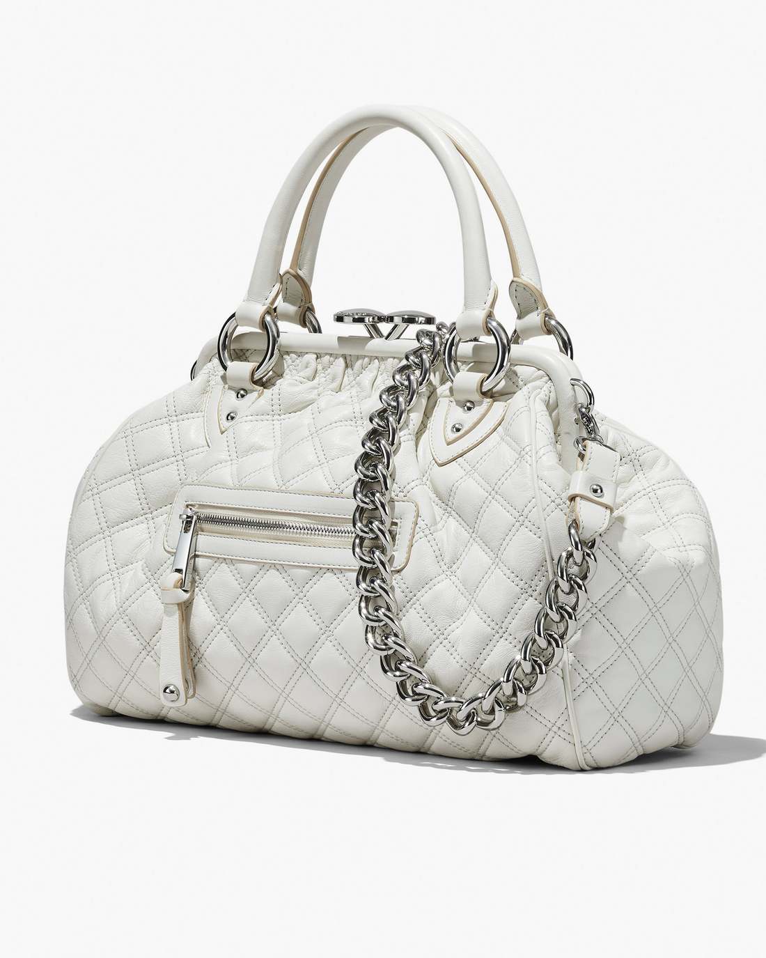 Re-Edition Quilted Leather Stam Bag Cloud White Marc Jacobs