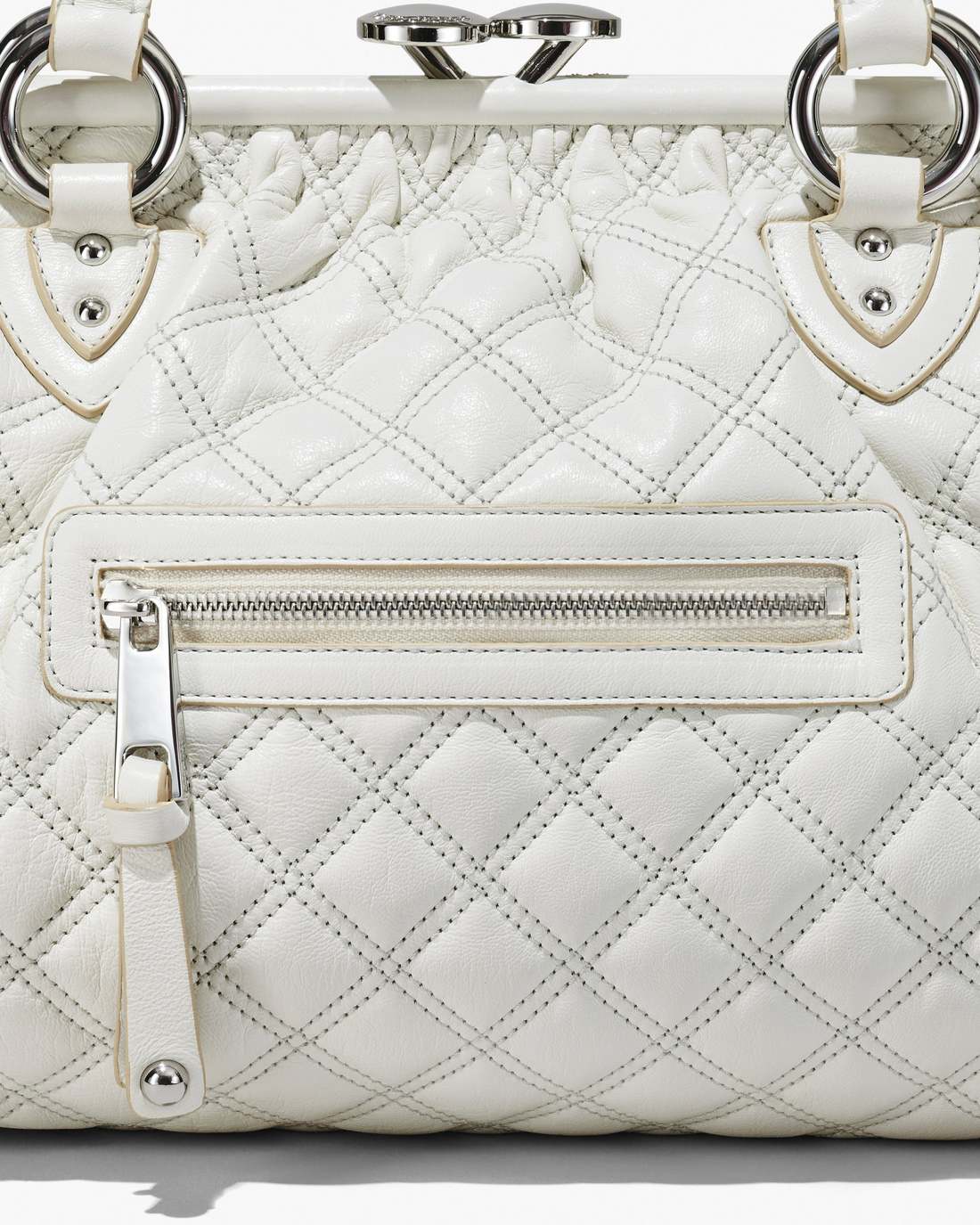 Re-Edition Quilted Leather Stam Bag Cloud White Marc Jacobs