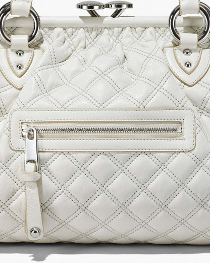 Re-Edition Quilted Leather Stam Bag Cloud White Marc Jacobs