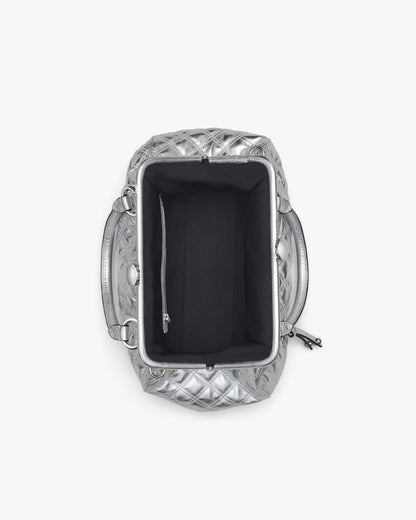Re-Edition Quilted Metallic Leather Stam Bag Silver Marc Jacobs