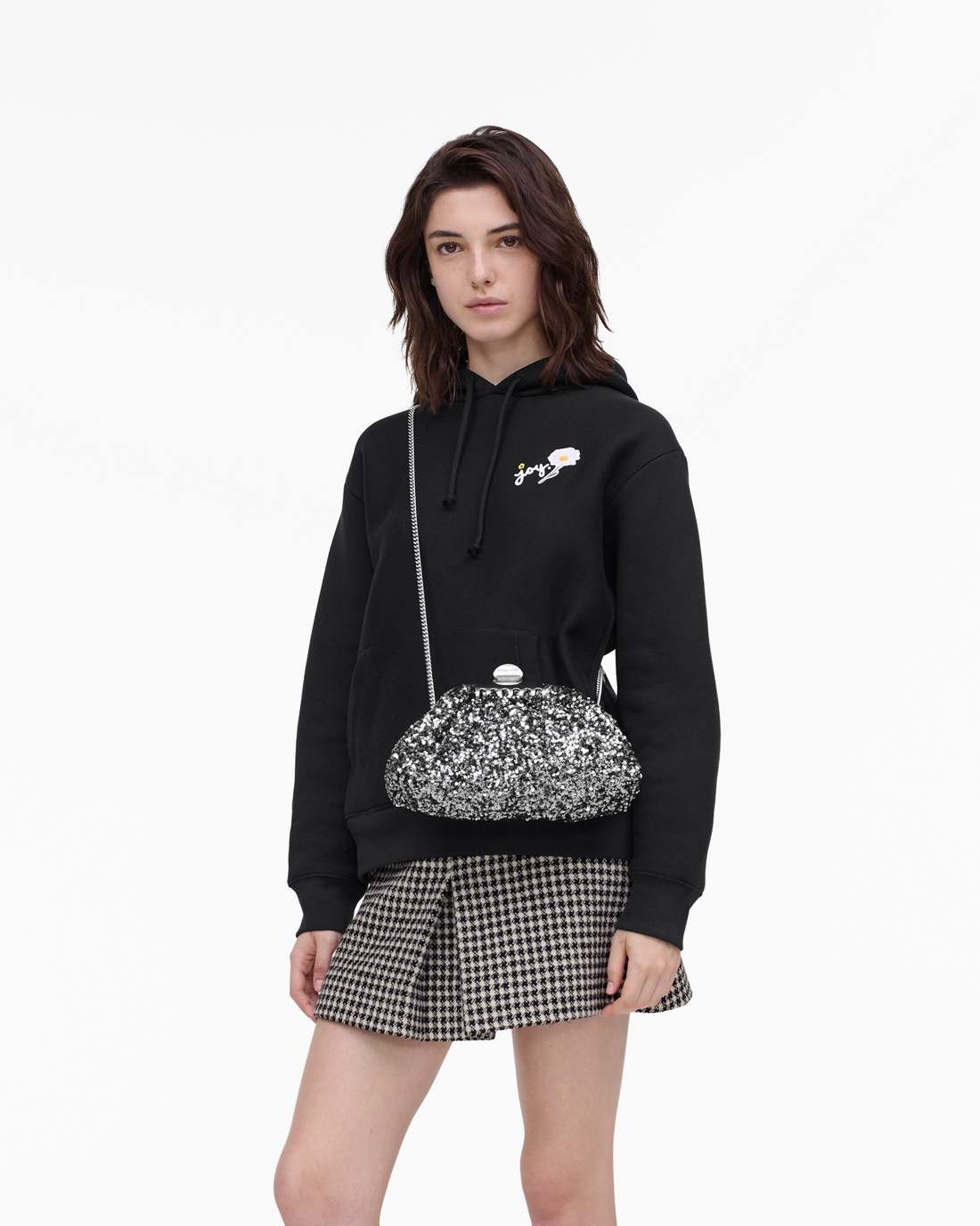 The Sequin Glam Small Clutch Silver Marc Jacobs
