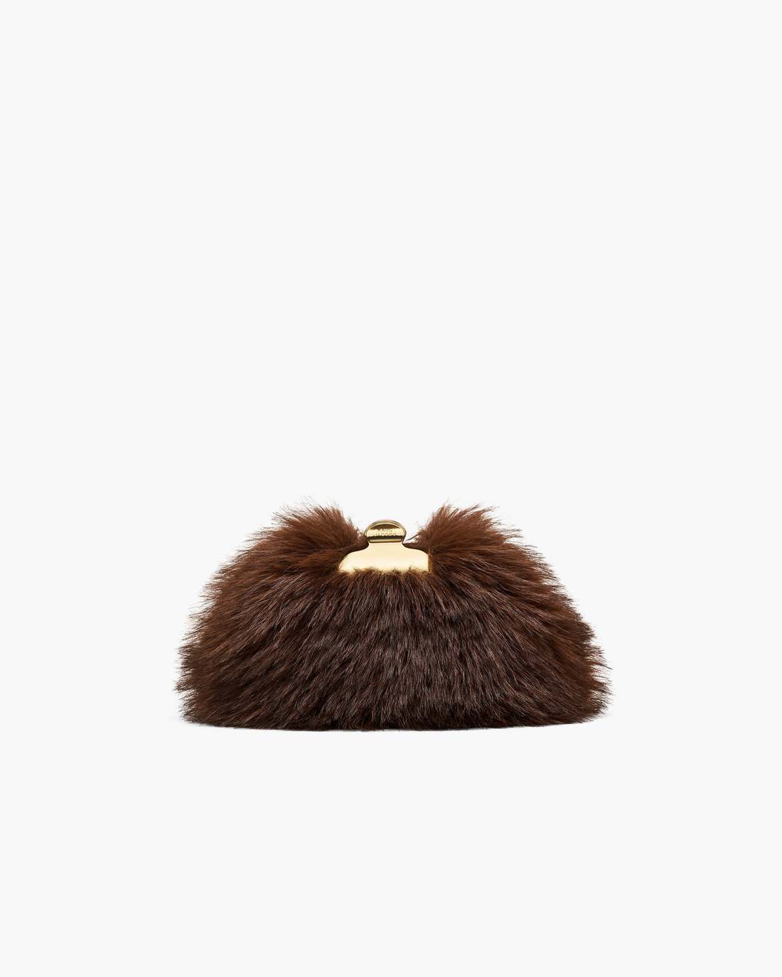 The Faux Fur Glam Small Clutch Dark Brown Marc Jacobs