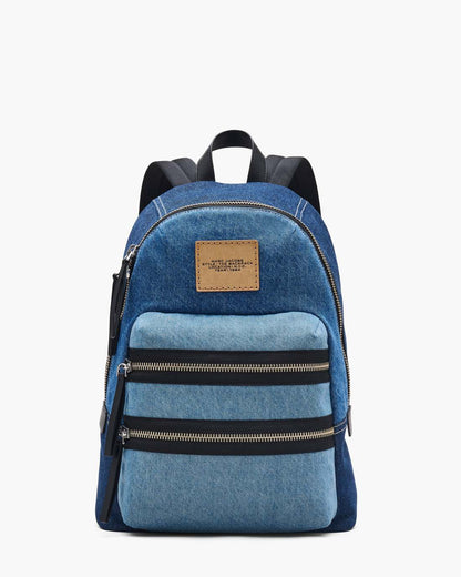 The Biker Colorblock Denim Large Backpack Indigo Multi Marc Jacobs