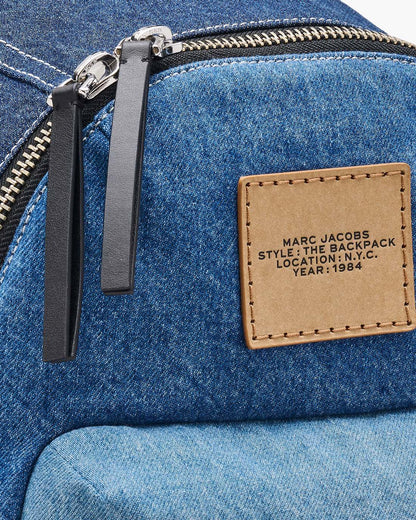 The Biker Colorblock Denim Large Backpack Indigo Multi Marc Jacobs