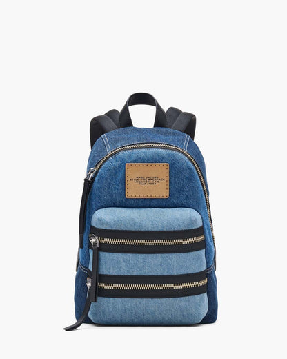 The Biker Colorblock Denim Medium Backpack Indigo Multi Marc Jacobs