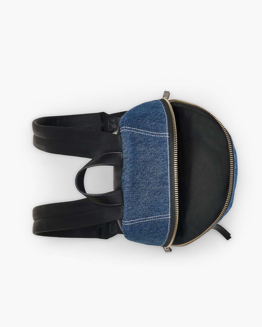 The Biker Colorblock Denim Medium Backpack Indigo Multi Marc Jacobs