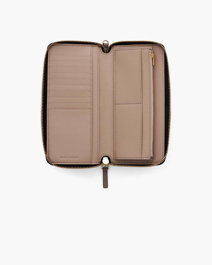 The Leather Continental Wallet Cement Marc Jacobs