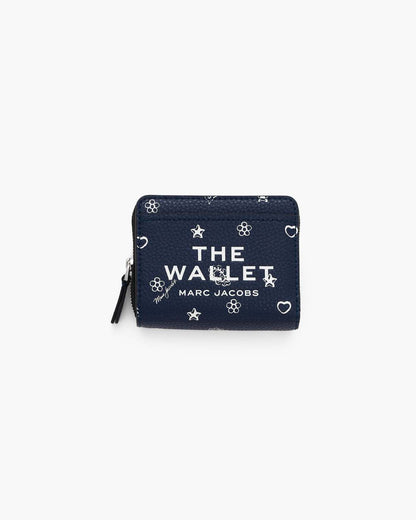 The Bandana Mini Compact Wallet Navy Multi Marc Jacobs