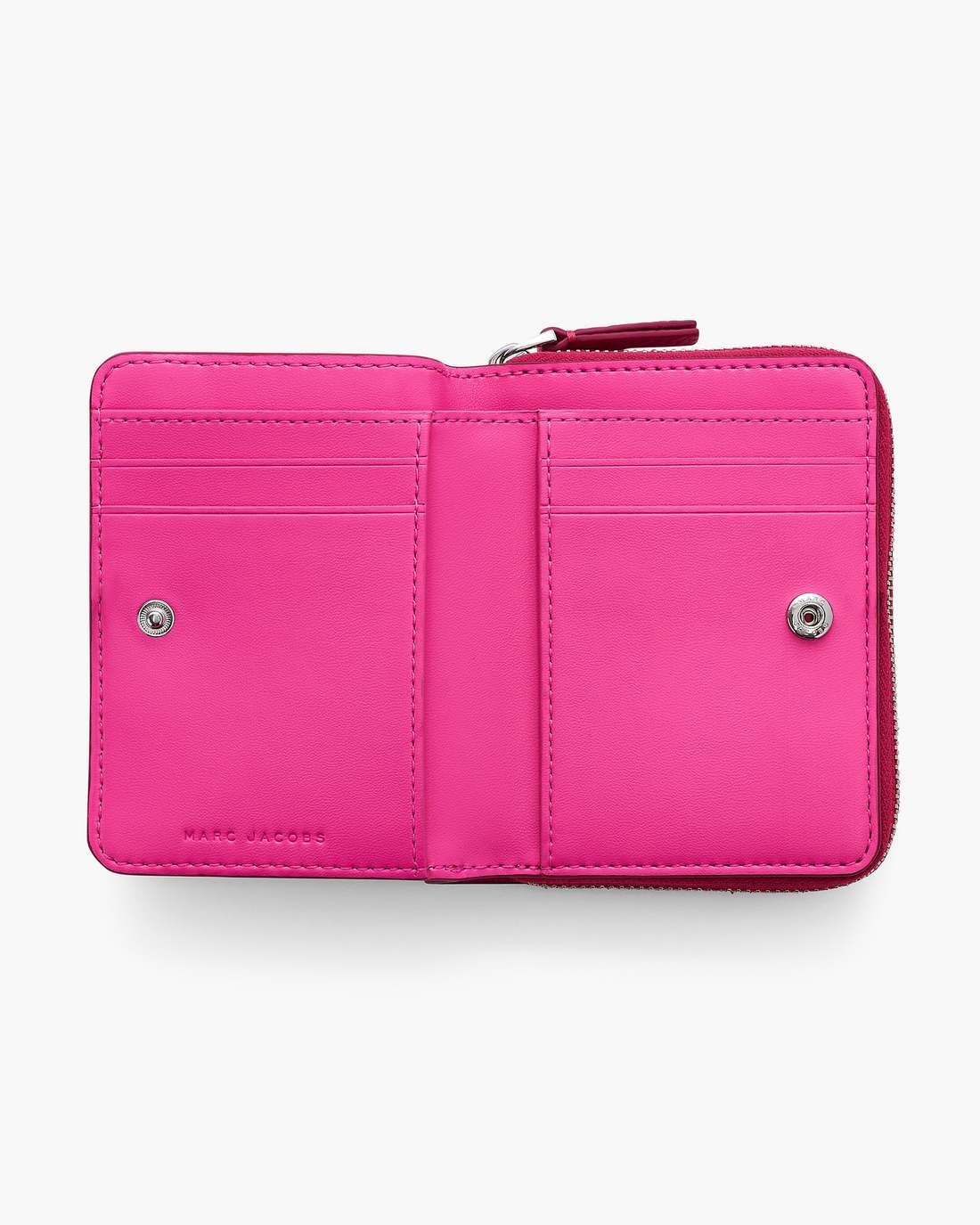 The Leather Mini Compact Wallet Raspberry Pink Marc Jacobs