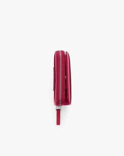 The Leather Mini Compact Wallet Raspberry Pink Marc Jacobs