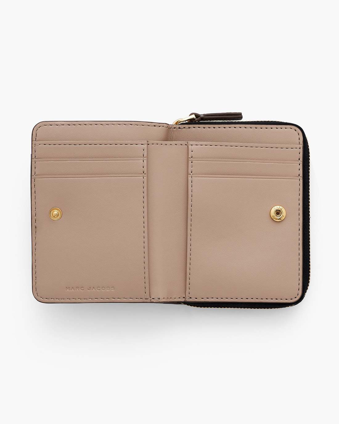 The Leather Mini Compact Wallet Cement Marc Jacobs