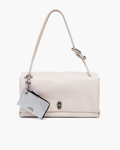 The Coated Glitter Everyday Top Zip Charm Wallet Silver Marc Jacobs
