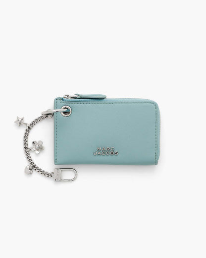 The Everyday Top Zip Charm Wallet Sky Blue Marc Jacobs
