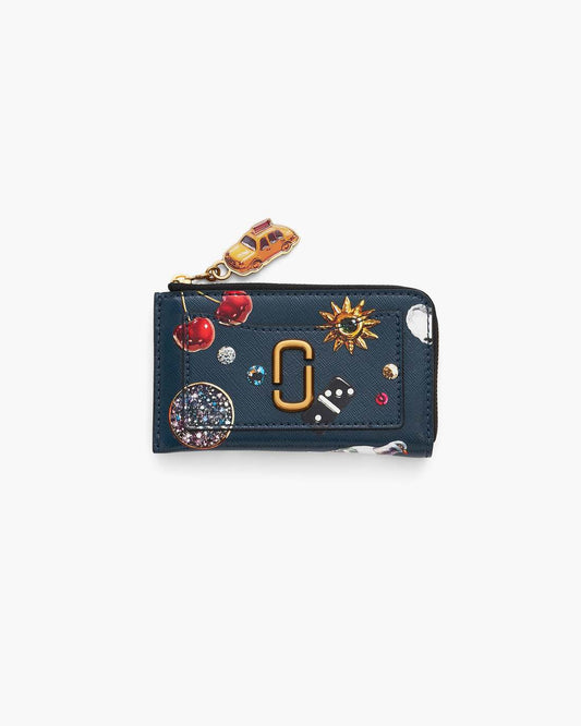 The Trinket Utility Snapshot Top Zip Multi Wallet Navy Multi Marc Jacobs
