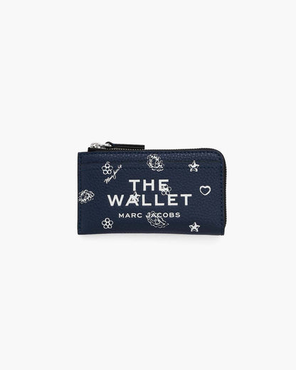The Bandana Top Zip Multi Wallet Navy Multi Marc Jacobs