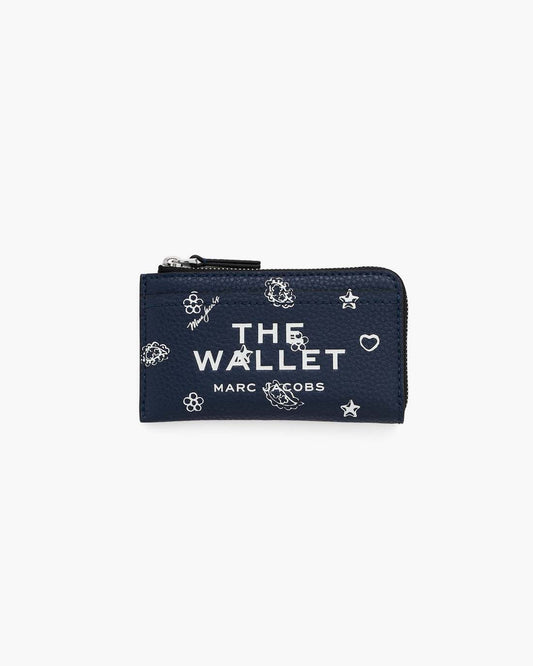 The Bandana Top Zip Multi Wallet Navy Multi Marc Jacobs