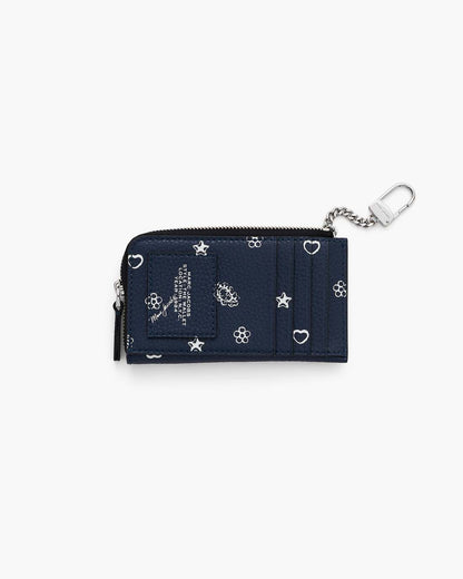 The Bandana Top Zip Multi Wallet Navy Multi Marc Jacobs