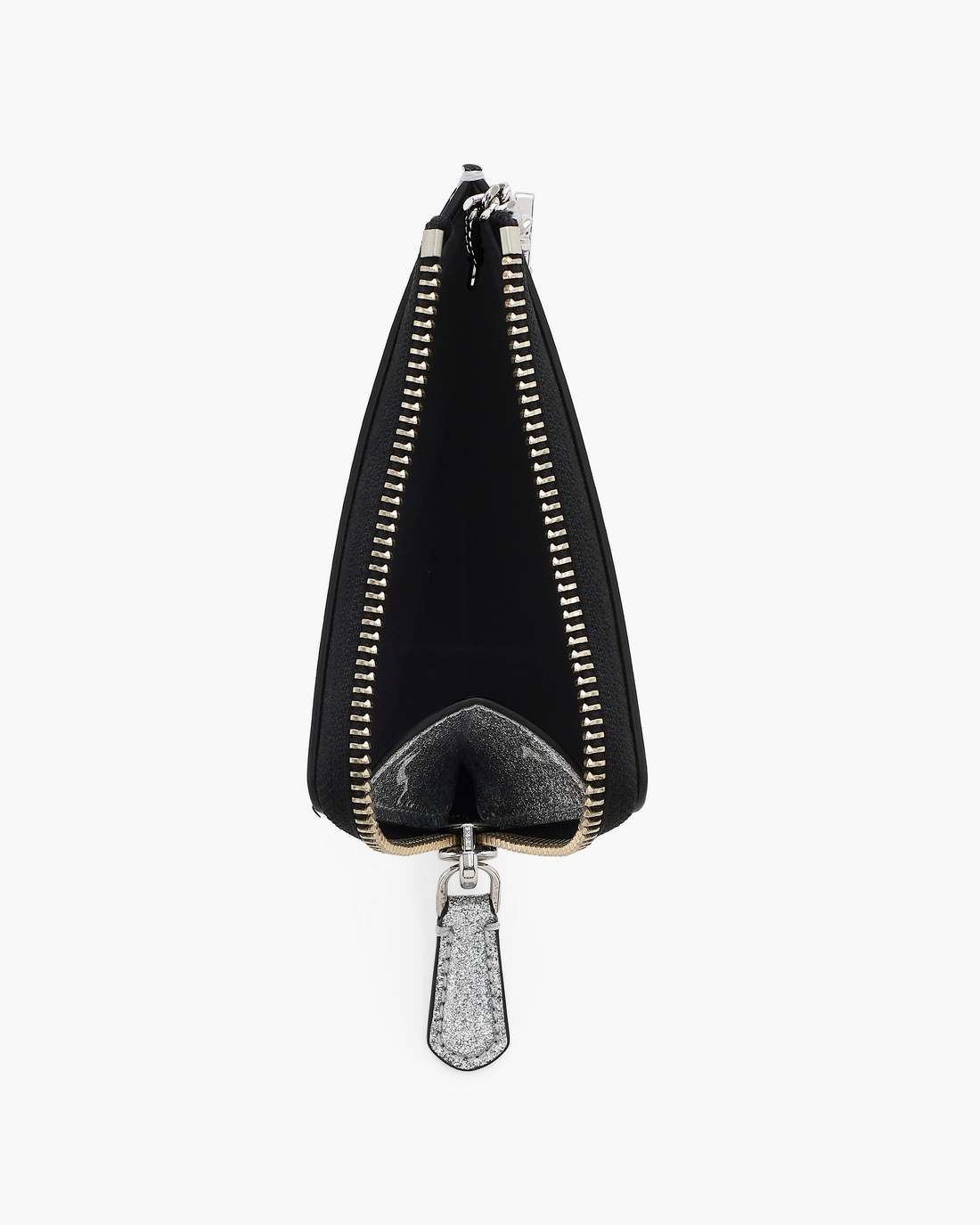 The Coated Glitter Everyday Top Zip Wallet Silver Marc Jacobs