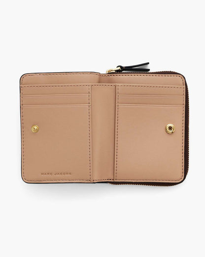 The Leather Mini Compact Wallet Ganache Marc Jacobs