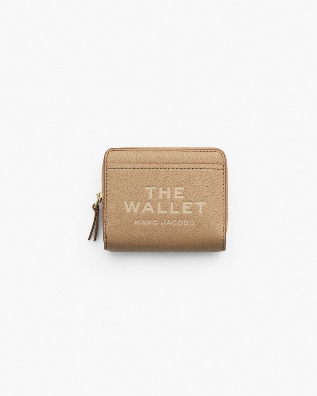 The Leather Mini Compact Wallet Camel Marc Jacobs