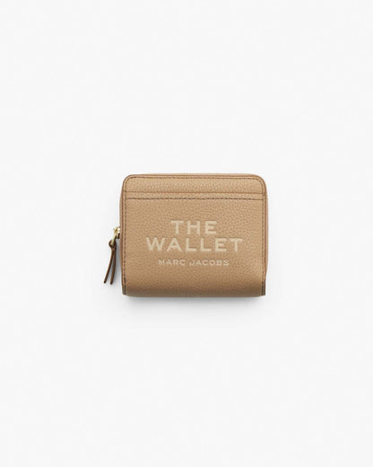 The Leather Mini Compact Wallet Camel Marc Jacobs