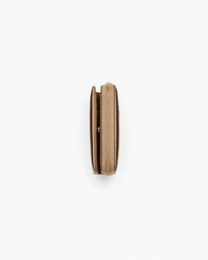 The Leather Mini Compact Wallet Camel Marc Jacobs