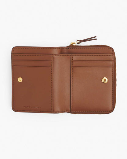 The Leather Mini Compact Wallet Argan Oil Marc Jacobs