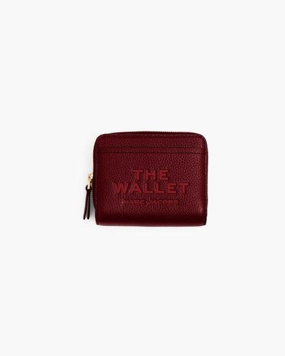 The Leather Mini Compact Wallet Cherry Marc Jacobs