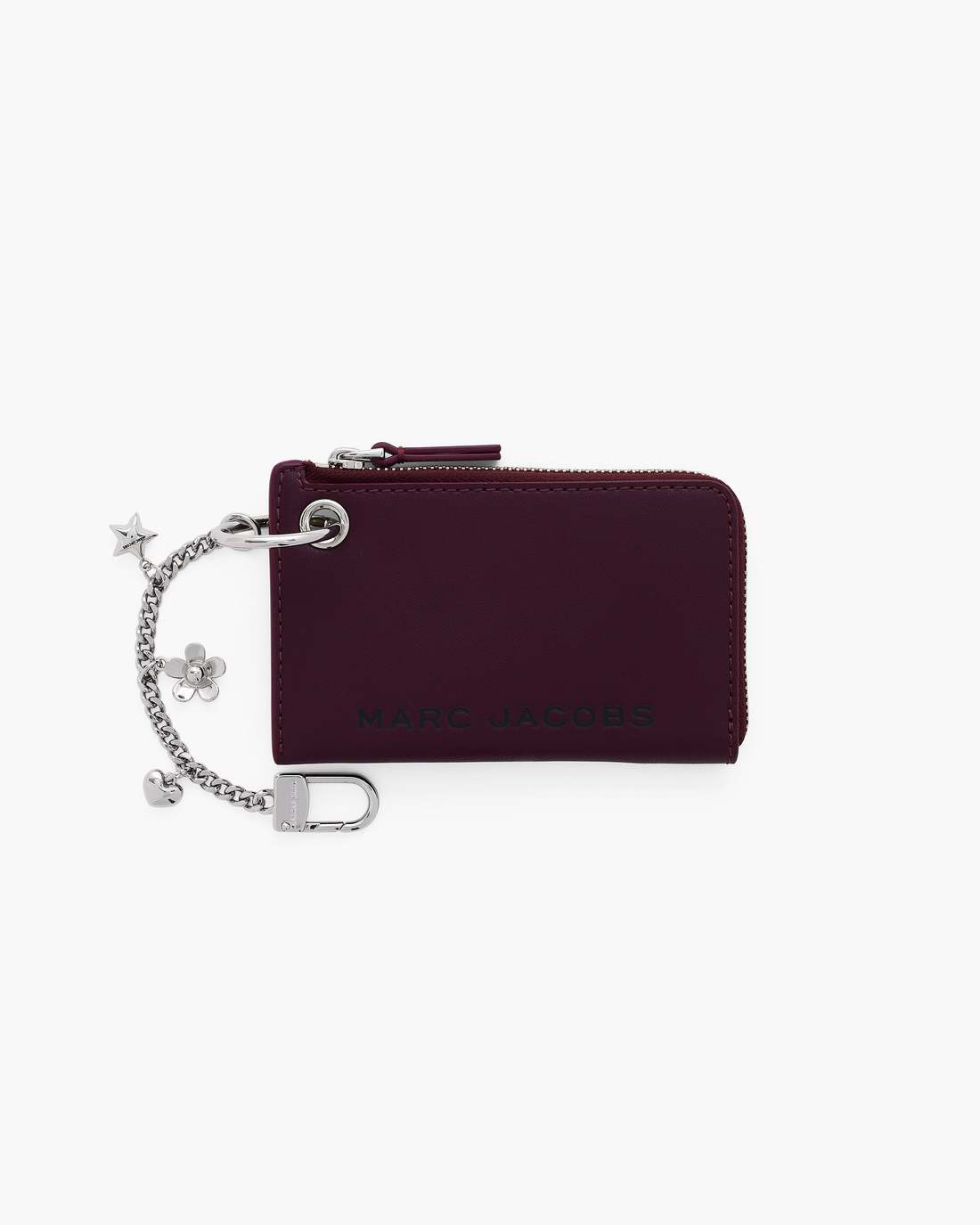 The Top Zip Charm Wallet Dark Plum Marc Jacobs