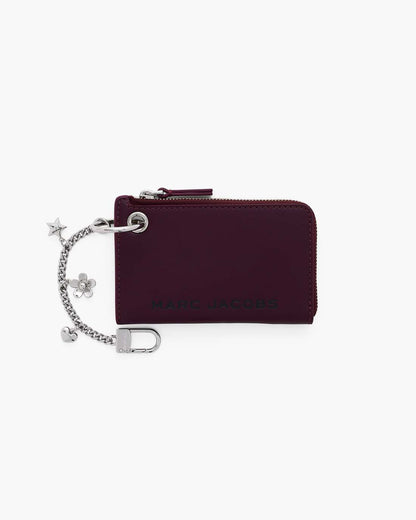 The Top Zip Charm Wallet Dark Plum Marc Jacobs