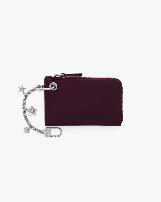 The Top Zip Charm Wallet Dark Plum Marc Jacobs