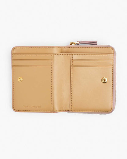The Leather Mini Compact Wallet Rose Marc Jacobs
