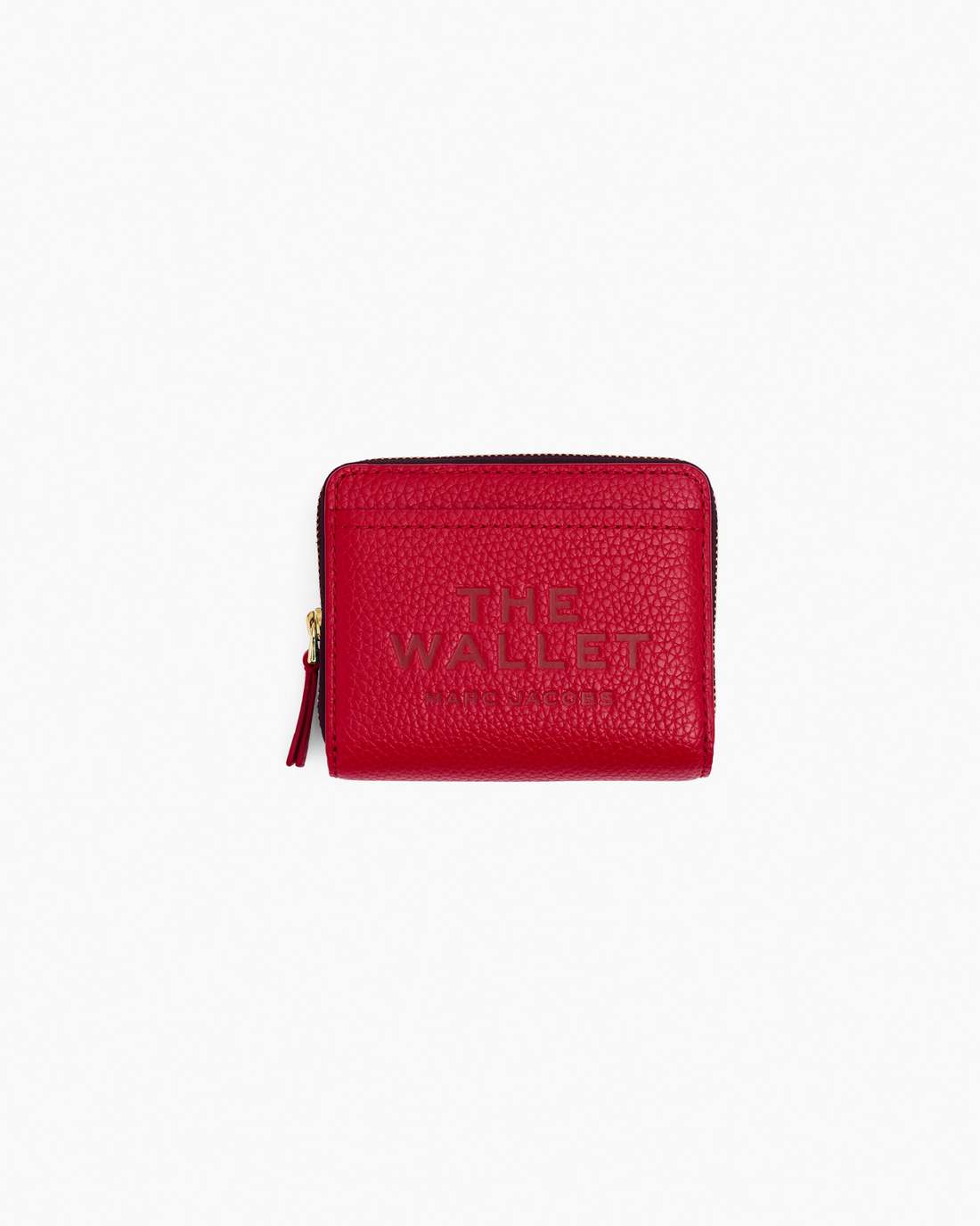 The Leather Mini Compact Wallet True Red Marc Jacobs