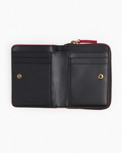 The Leather Mini Compact Wallet True Red Marc Jacobs