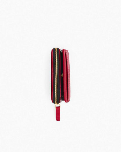 The Leather Mini Compact Wallet True Red Marc Jacobs