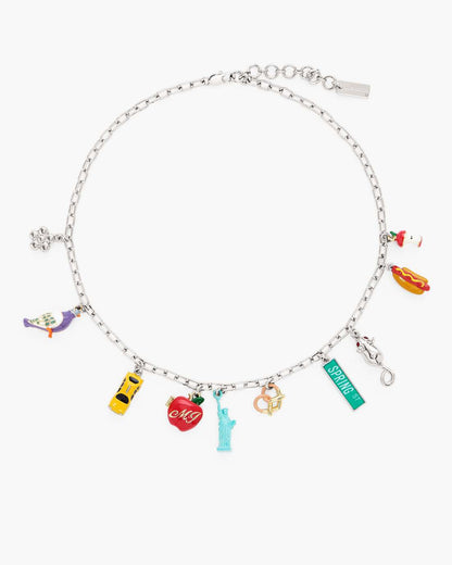The City Charm Necklace New York Silver/Multi Marc Jacobs