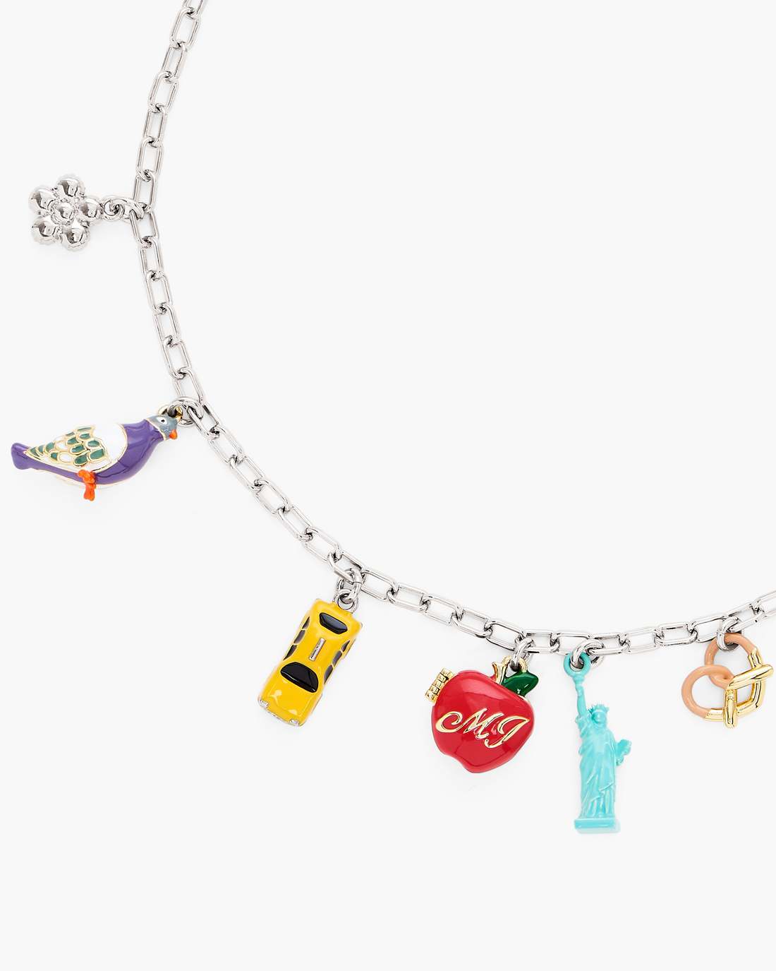 The City Charm Necklace New York Silver/Multi Marc Jacobs