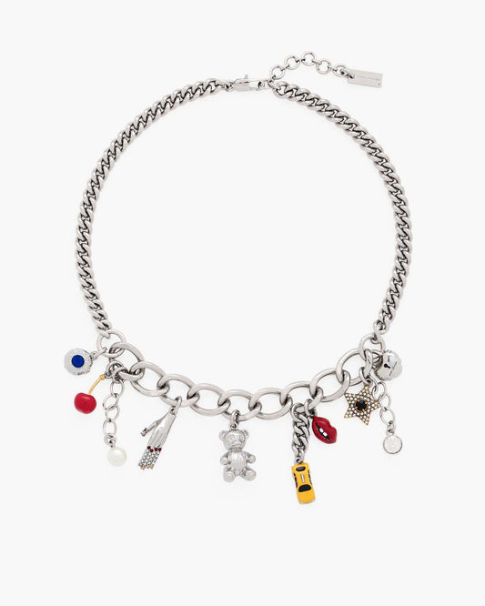 The Trinket Charm Necklace Silver/Multi Marc Jacobs