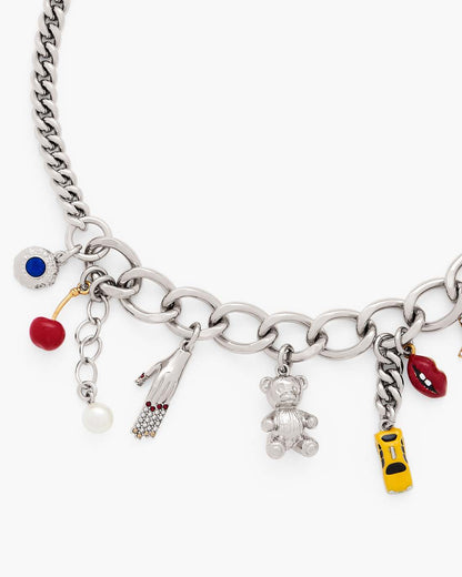 The Trinket Charm Necklace Silver/Multi Marc Jacobs