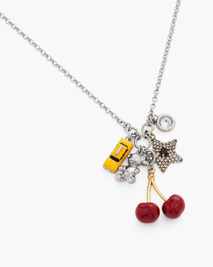 The Trinket Cluster Necklace Silver/Multi Marc Jacobs