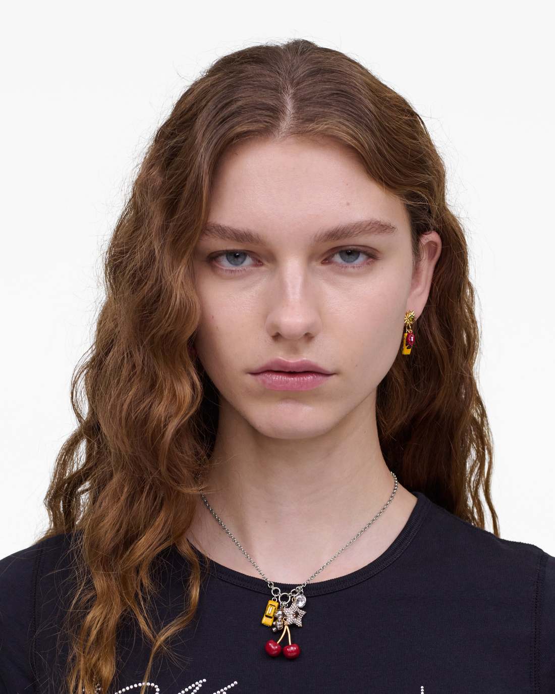 The Trinket Cluster Necklace Silver/Multi Marc Jacobs