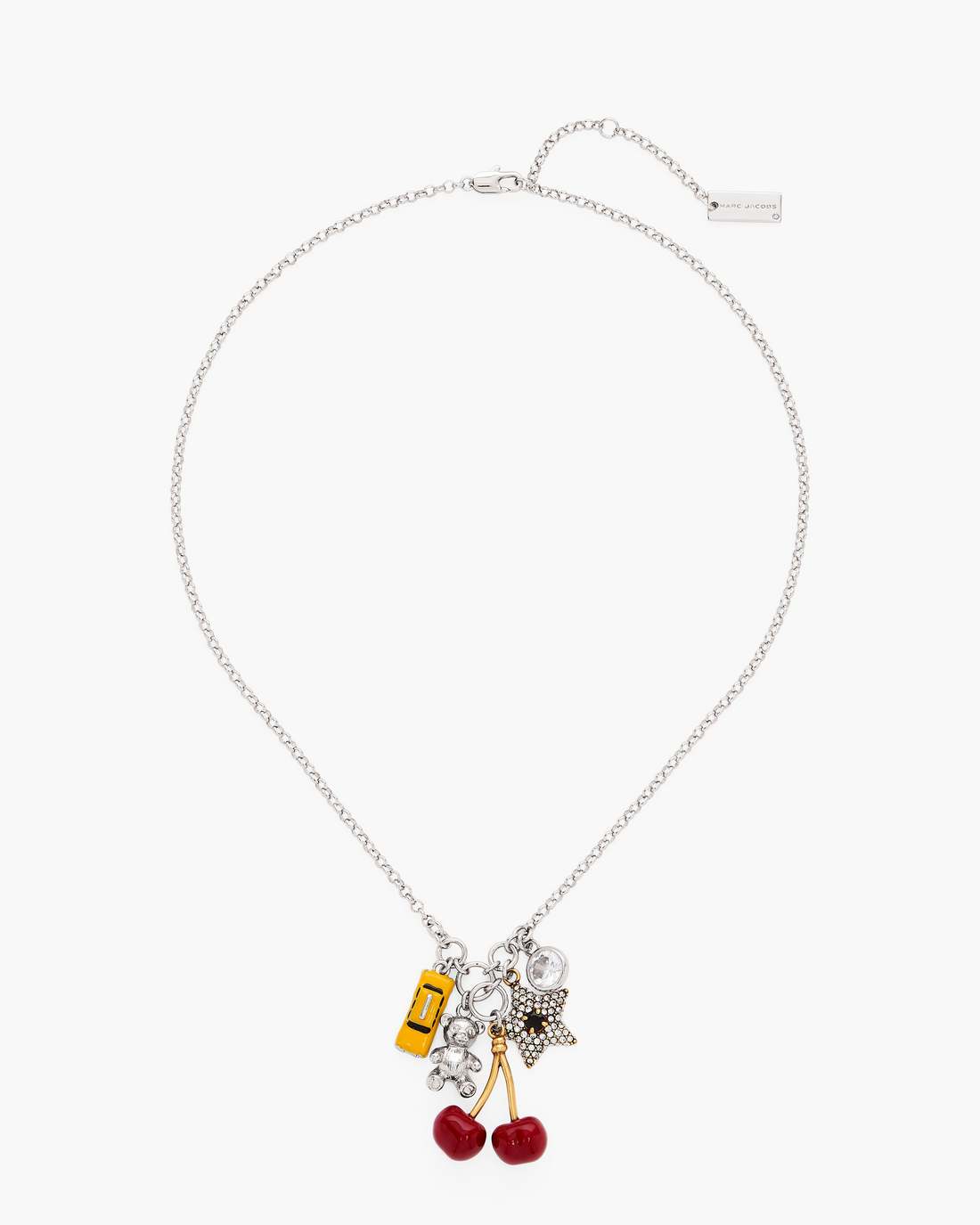 The Trinket Cluster Necklace Silver/Multi Marc Jacobs