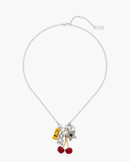 The Trinket Cluster Necklace Silver/Multi Marc Jacobs