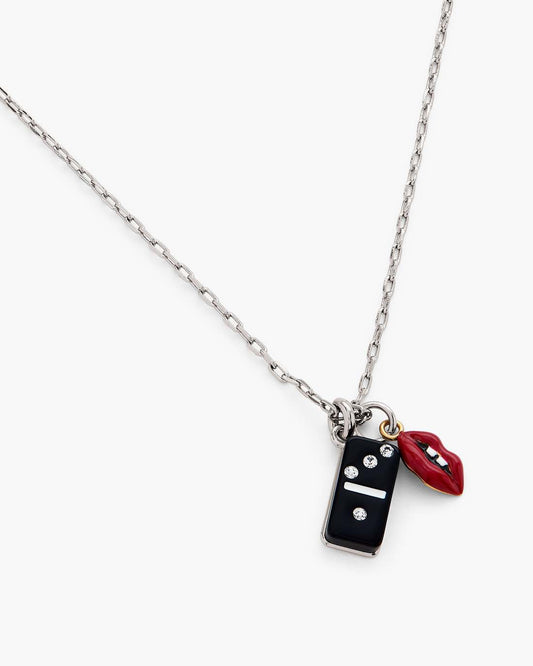 The Trinket Pendant Necklace Silver/Multi Marc Jacobs