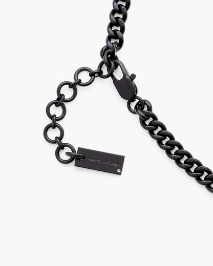 Mini Icon Pave Charm Necklace Black/Black Crystal Marc Jacobs