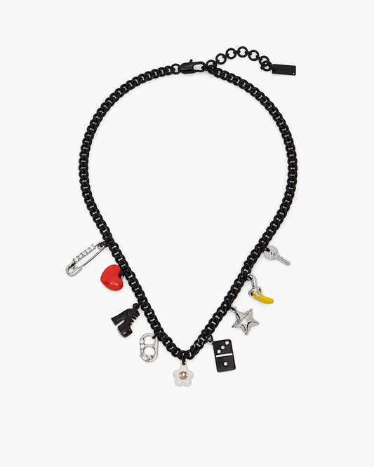 The Collector Charm Necklace Black Multi Marc Jacobs