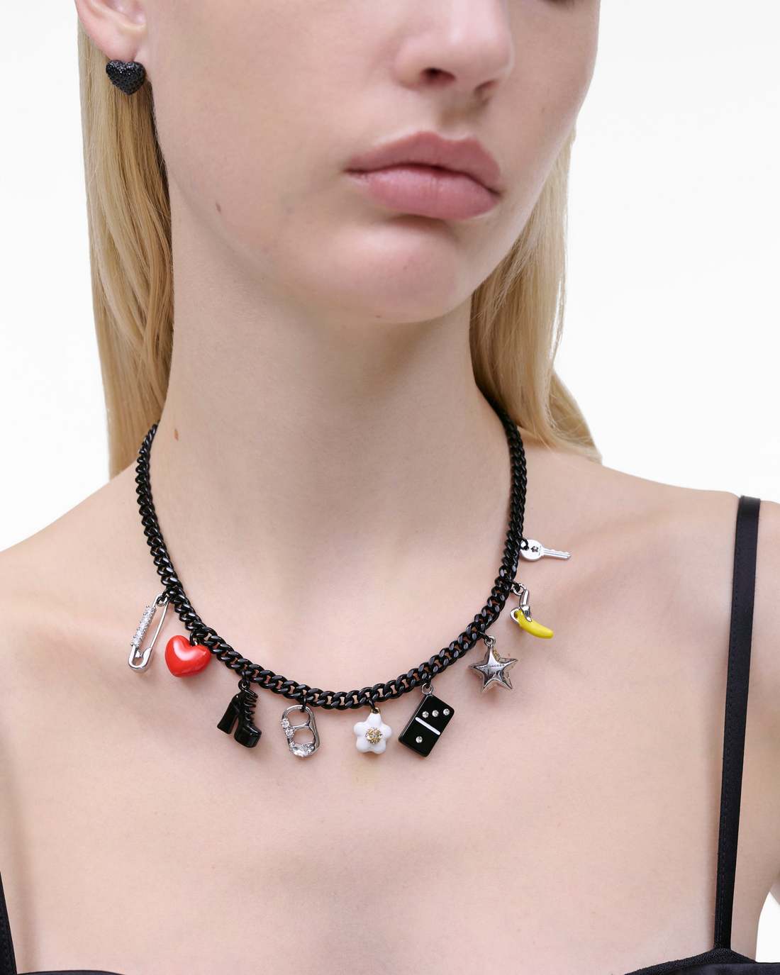 The Collector Charm Necklace Black Multi Marc Jacobs